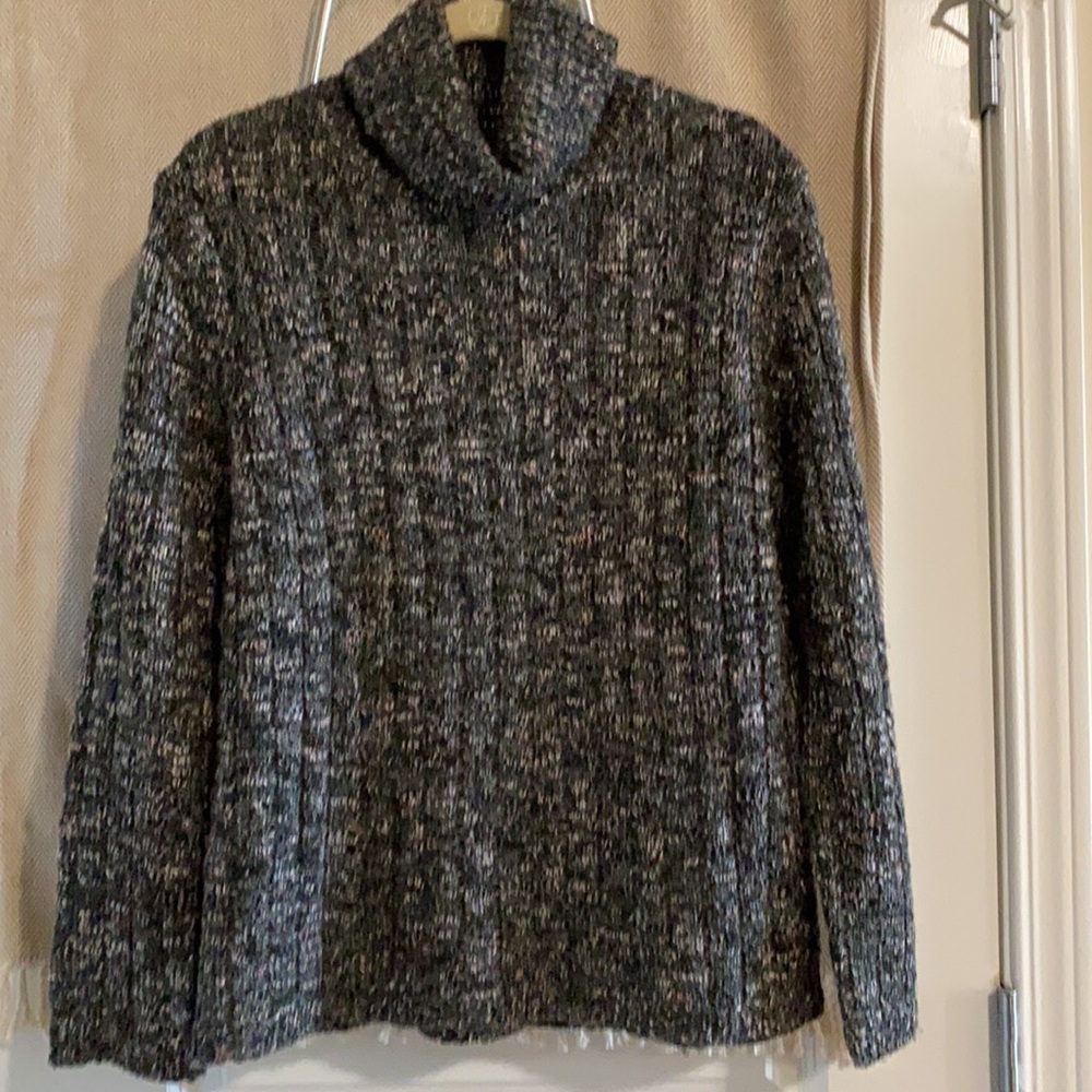 CHICO’s Heavy Cable Knit Cowl Sweater